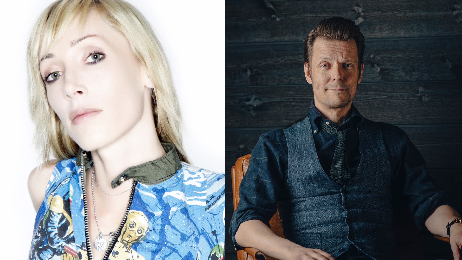 Poe and Sam Lake, collaborators on the Alan Wake 2 track “This Road (AW).”